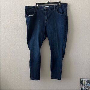 Dark Blue Denim Stretch Jeans